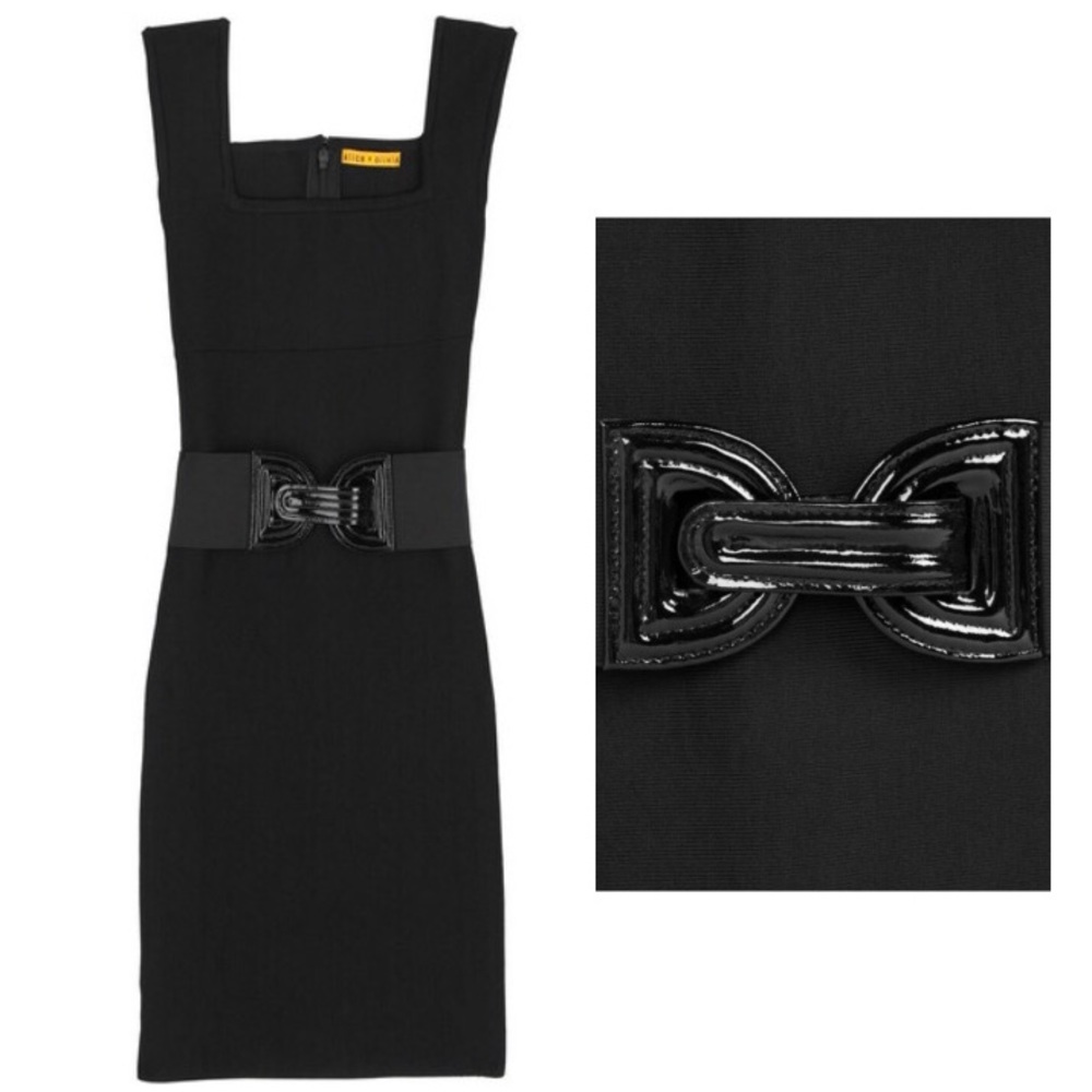 Alice + Olivia Black Fitted Jersey Bandage Dress